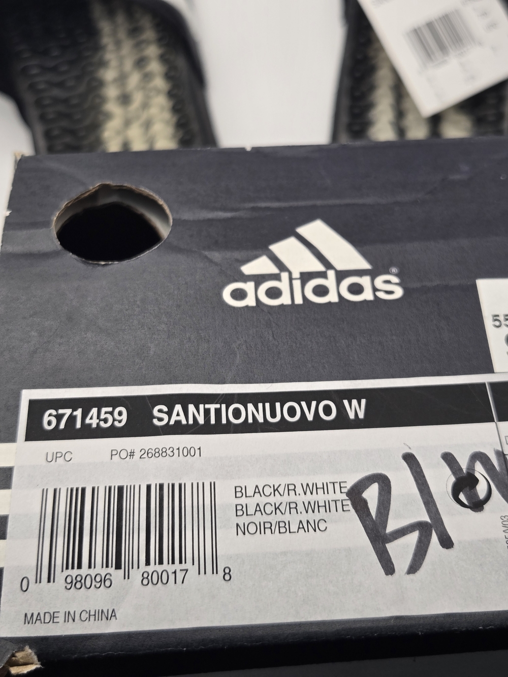 Vintage Adidas Adissage Art# 671459 Black White Sandals Slides Men's Size 9-NWT - Picture 6 of 7